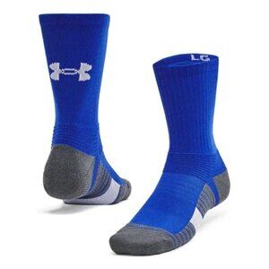 NWT UnderArmour UA Team Unisex Cushioned Crew Socks Size S/M (Royal Blue)